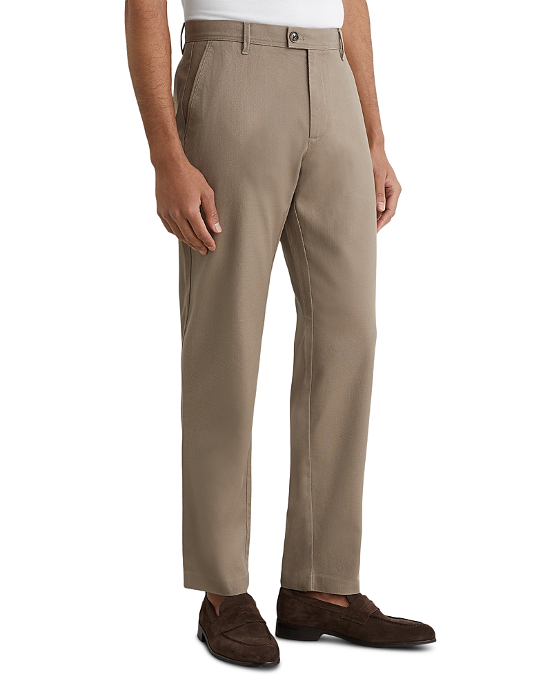 Reiss Dobby Tailored Fit Pique Chino Trousers