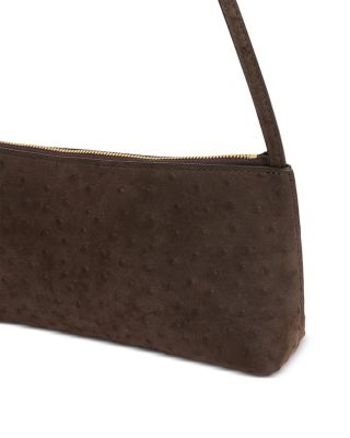 Gaia Embossed Leather Baguette Shoulder Bag