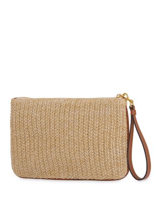 Rebecca Minkoff Ashlee Small Seashell Raffia Wristlet Pouch