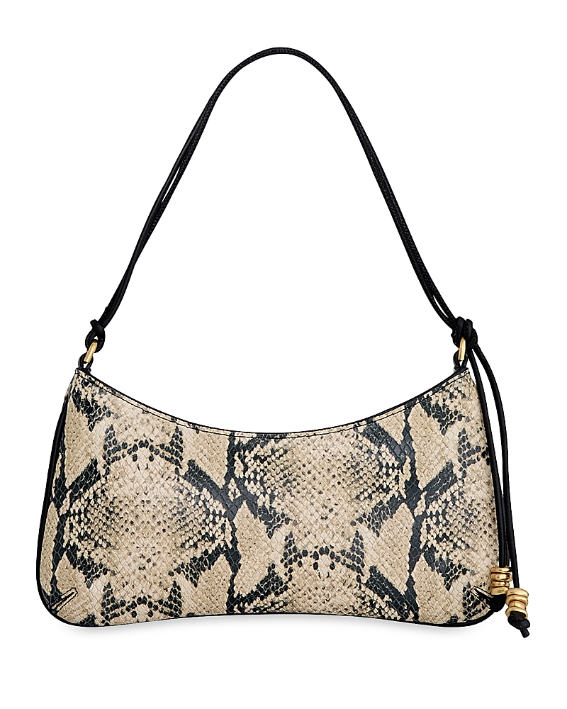 Rebecca Minkoff Reina Small Snake Embossed Leather Shoulder Bag