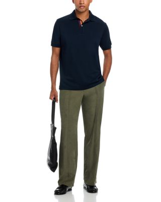 Striped Placket Polo