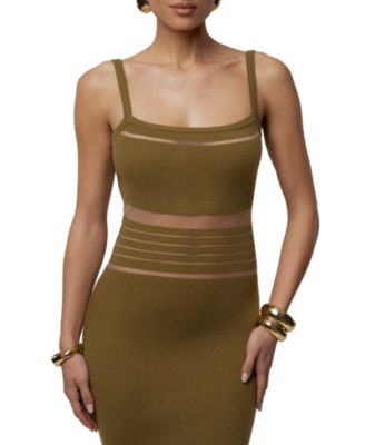  Striped Rib Knit Dress