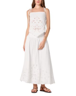 Stevie Embroidered Eyelet Top & Maxi Skirt
