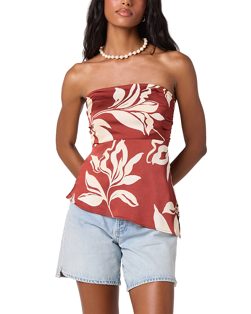 Astr the Label Annabeth Strapless Asymmetrical Top