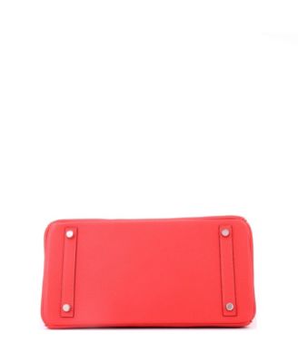 Birkin 30 Handbag Red Togo with Palladium Hardware