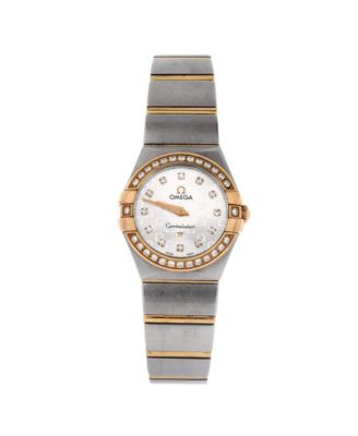  Constellation Quartz Watch in Stainless Steel and Rose Gold with Diamond Bezel and Markers 30mm