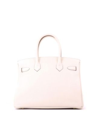Birkin 30 Handbag Light Clemence with Gold Hardware