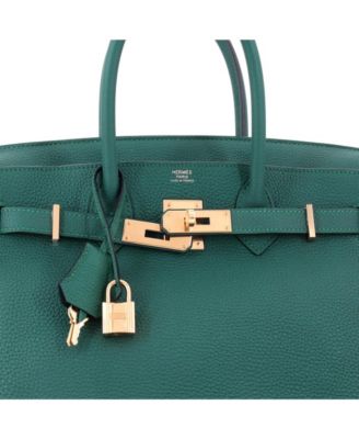 Birkin 30 Handbag Green Togo with Gold Hardware