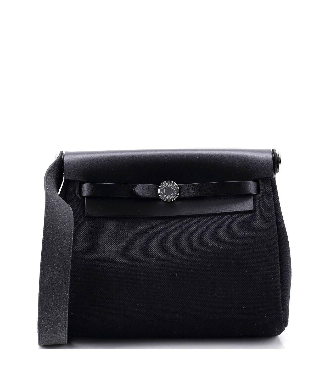 Pre-Owned HERMES 20 Herbag Zip Toile and Leather
