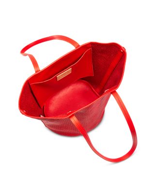 Choupette Perforated Diamond Leather Bucket Bag