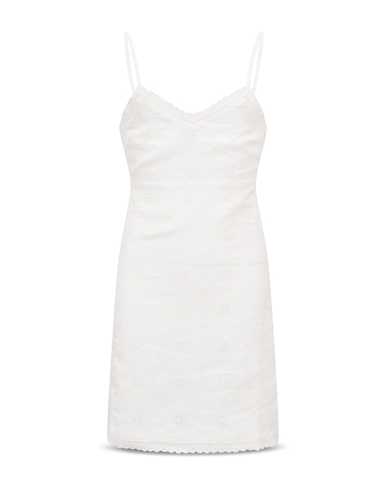 LoveShackFancy Girls' Virelai Linen Sleeveless Dress - Big Kid