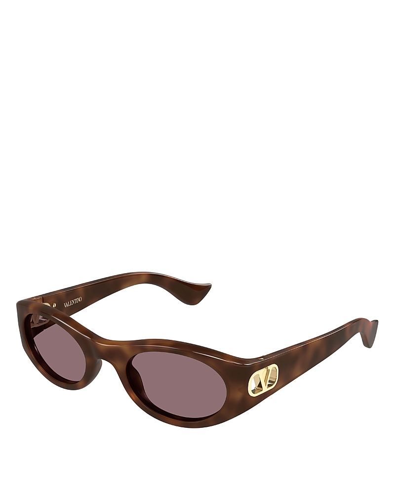 Valentino Garavani Valentino Oval Sunglasses, 52mm