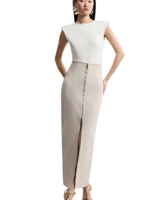  Figure Form Zip Maxi Skirt