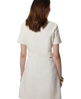 Tab Detail Tailored Mini Dress