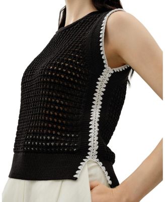 Toscana Pointelle Embroidered Vest