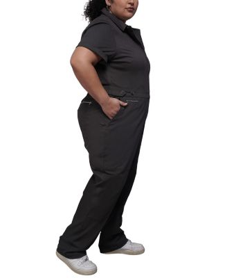  Plus The Essential High Waisted Zipper Coverall