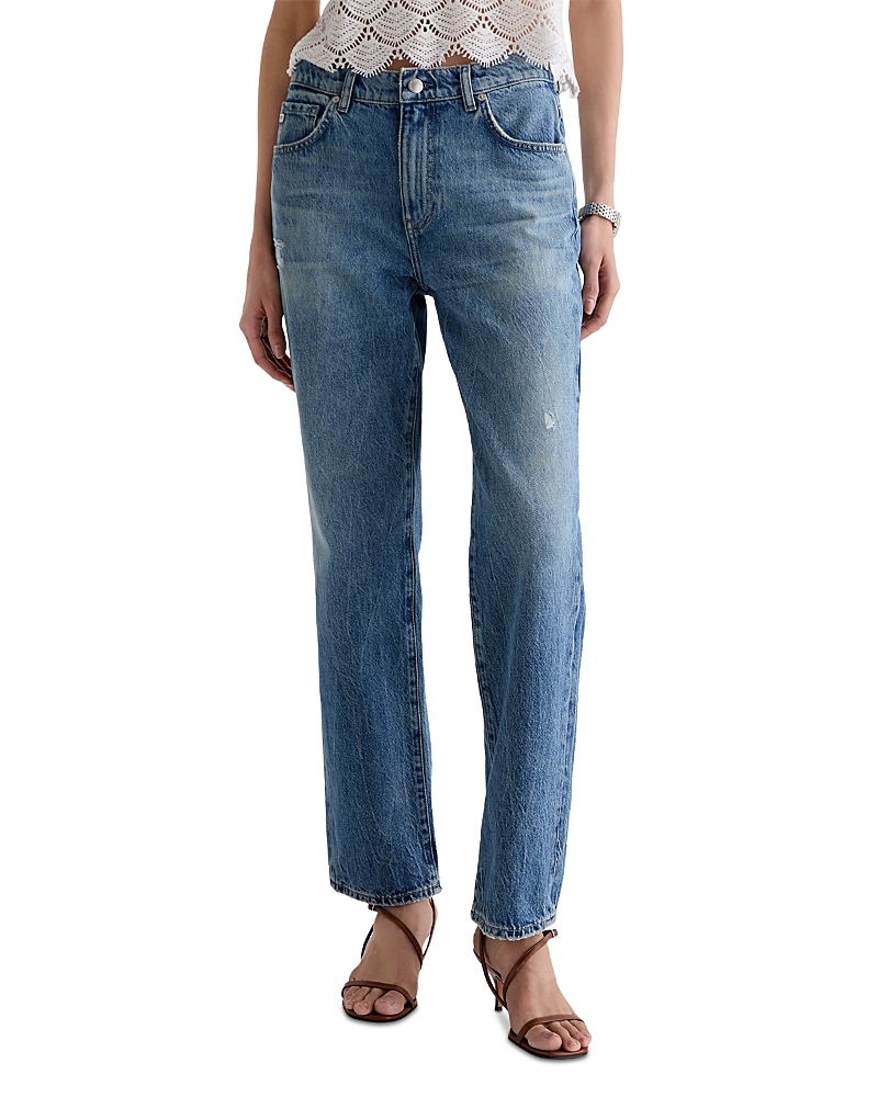 Ag Brinley Mid Rise Straight Jeans in Reserva