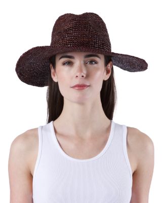 Emmanuelle Packable Raffia Fedora