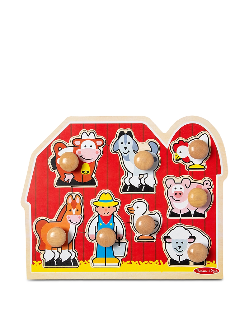 Melissa & Doug Large Farm Jumbo Knob Puzzle - 8 Piece - Ages 1+