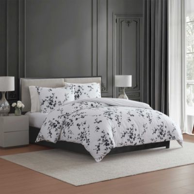Noir Bouquet Cotton 3 Piece Comforter Set, King