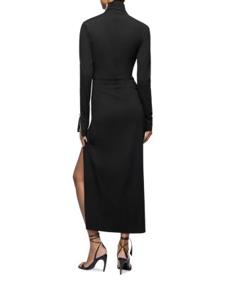 Zip Sleeve Midi Dress