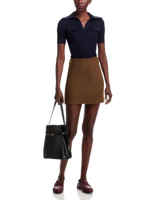 Embroidered Knit Polo Top 