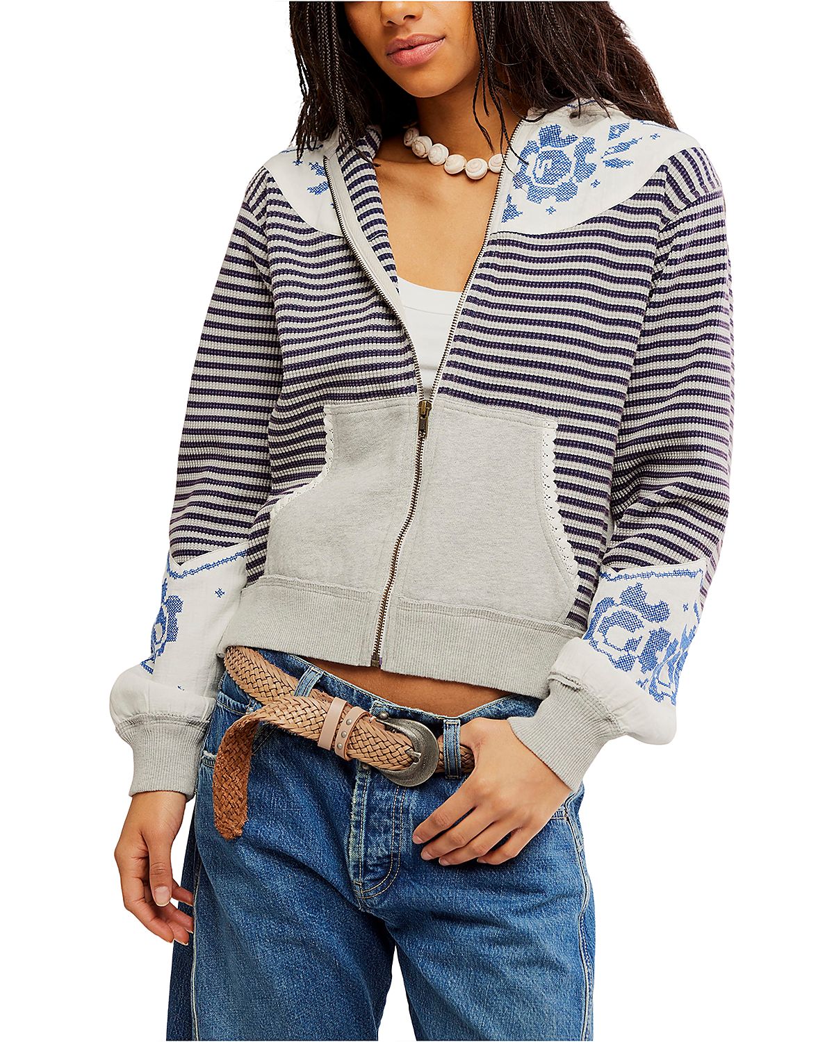 Free People Lydia Zip Up Jacket