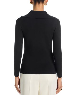 Fitted Polo Cardigan Sweater