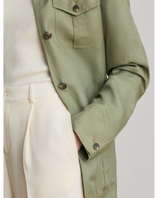 Linen Blend Twill Field Jacket - thumbnail 5