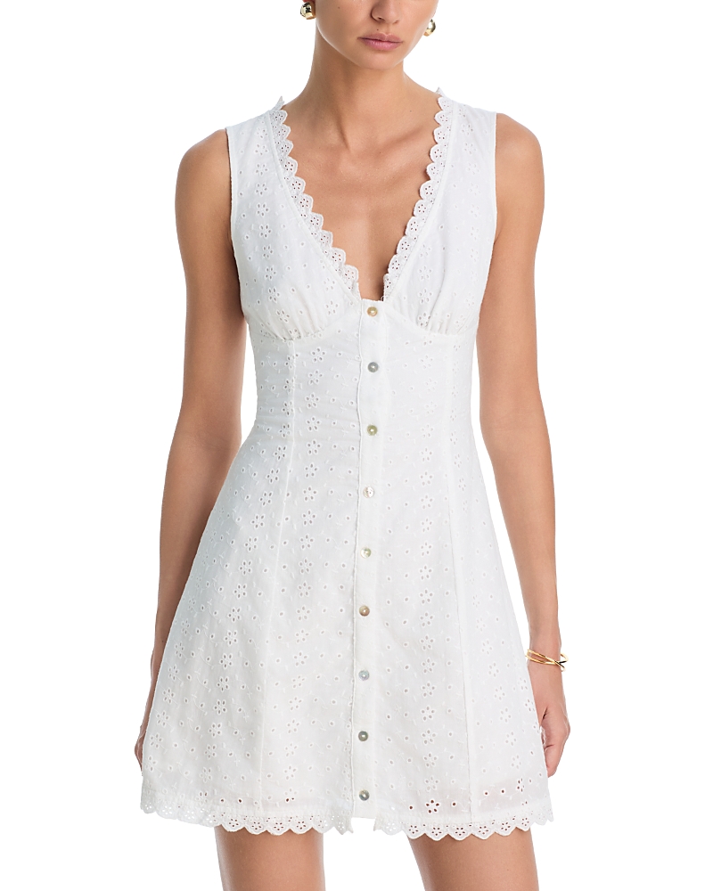 Aqua Eyelet Mini Dress - Exclusive