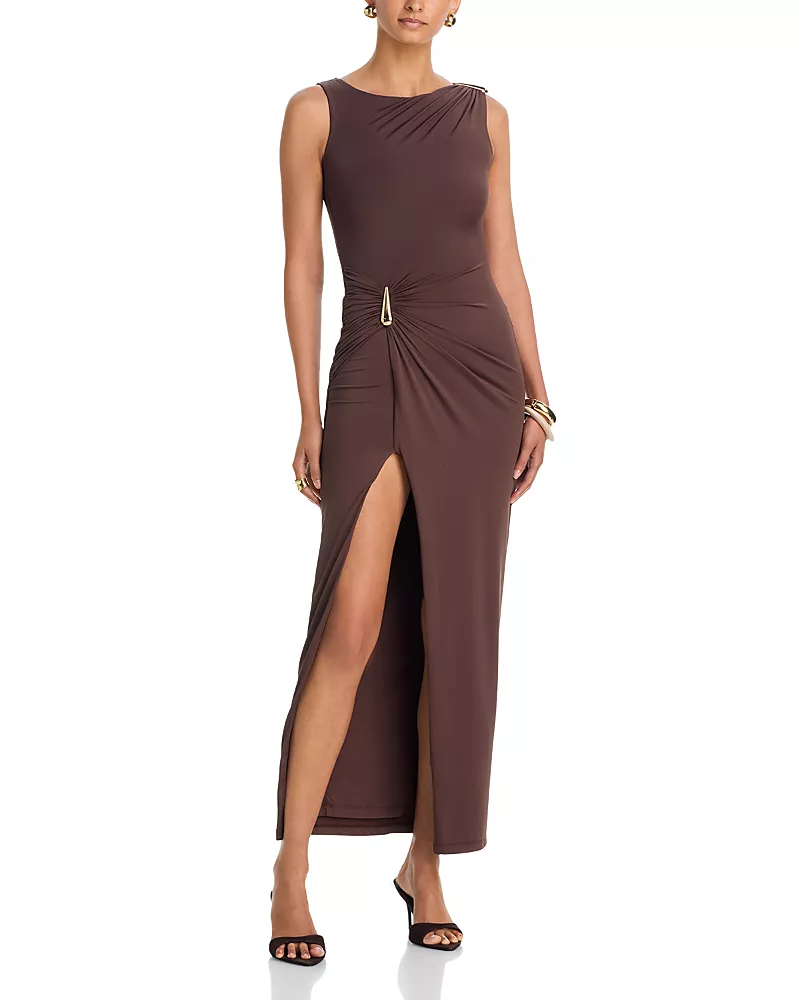 Bardot Reed Gold Detail Maxi Dress