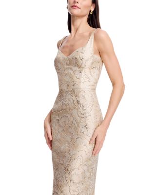 corset dress with slit Strapless Corset Gown with Fringe Skirt Slit