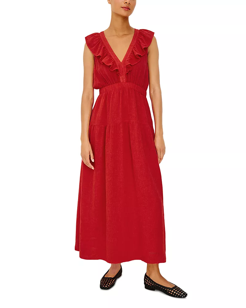 Rails Beaux Ruffle Neck Maxi Dress