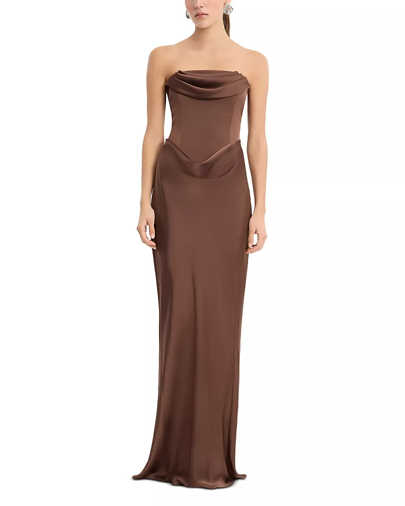 Rotate Corsage Long Dress