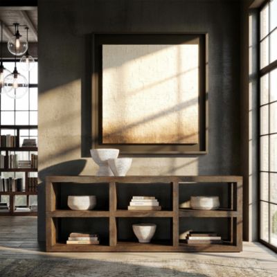 Outline Console Table with Shelves