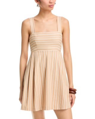 Aspen Striped Babydoll Mini Dress