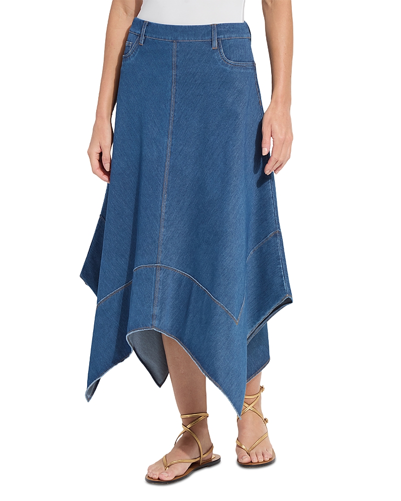 Lysse Lucille Handkerchief Hem Denim Skirt