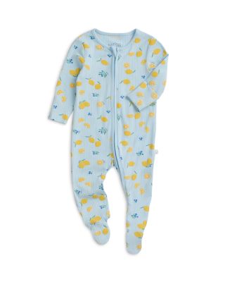 Unisex Citrus Ribbed Two Way Zip Up Sleepsuit Footie - Baby