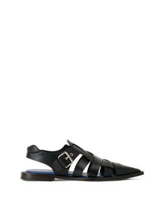  Men's Pointed-Toe Leather Sandals