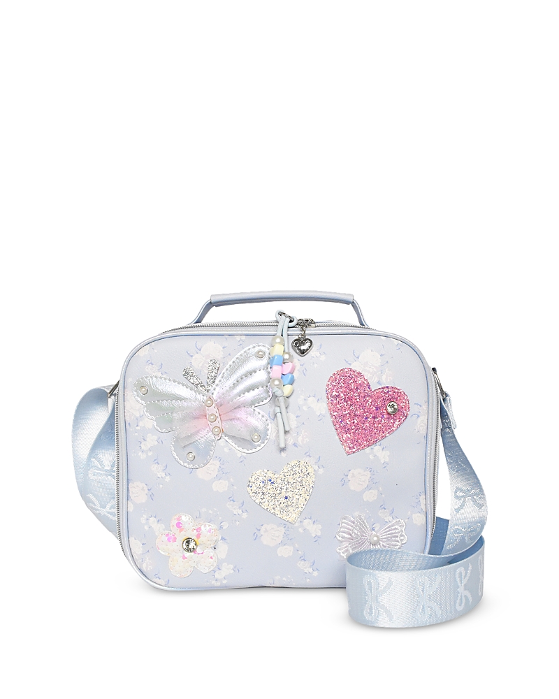 Omg Accessories Girls' Butterfly Applique Lunch Bag With Charm - Ages 6