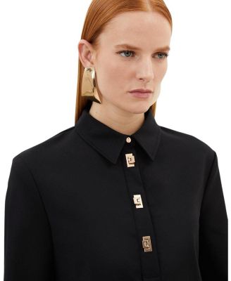 Techno Cotton Gold Clasp Shirt