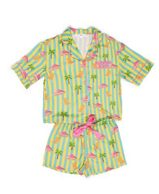 Girls' Cabana Club Silky Short Sleeve Shorts Set - Little Kid, Big Kid