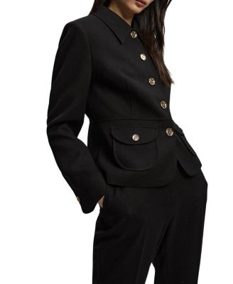 Textured Compact Stretch Tailored Jacket
