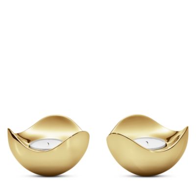 Bloom Botanica Gold Tealight Candleholder, Set of 2