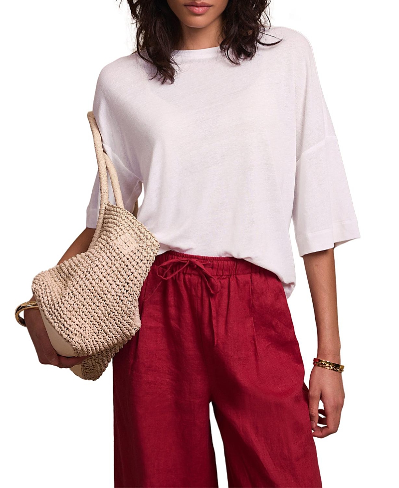 Mint Velvet Women's Linen Blend Boxy T Shirt