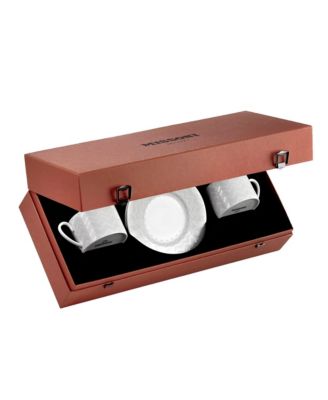  Zig Zag Tea Cup & Saucer, Set of 2