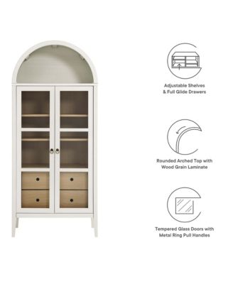  Nolan Tall Arched Storage Display Cabinet
