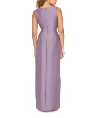 Kay Unger Women's Paloma Threaded Floral Column Gown - Heather - Size 16