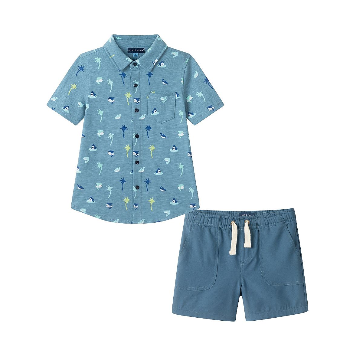 Andy & Evan Boys' Knit Buttondown Set - Little Kid, Big Kid