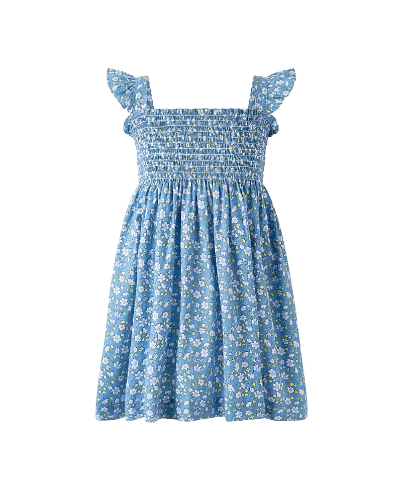 Rachel Riley Girls' Ditsy Daisy Ruched Dress - Little Kid, Big Kid
